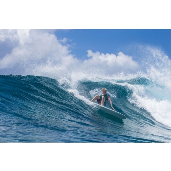 TORQ TET 7'2" FUN WHITE + PINLINE