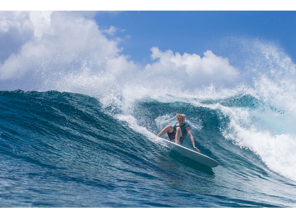 TORQ TET 7'2" FUN WHITE + PINLINE