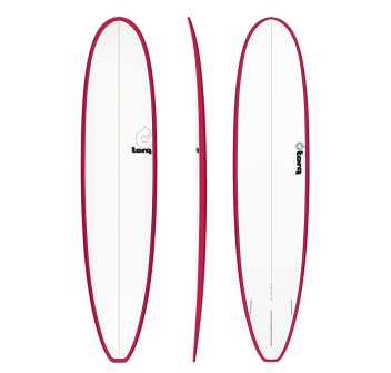 TORQ TET 8'0" LONGBOARD PINLINE COLOR RAIL RED