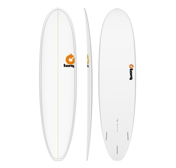 TORQ TET FUN V+ 7'4 WHITE + PINLINE EPOXY