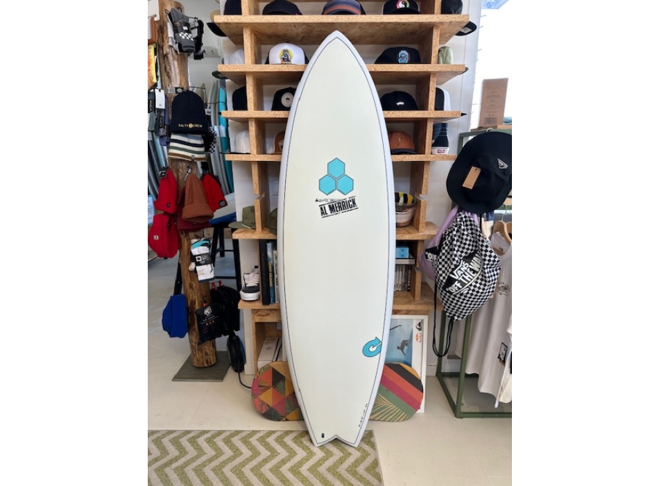 TORQ X-LITE POD MOD 5'10 AL MERRICK WHITE PINLINE EPOXY (USATA)