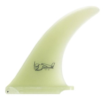 TRUE AMES 9” GREENOUGH 4-A SINGLE FIN PINNA LONGBOARD CLEAR