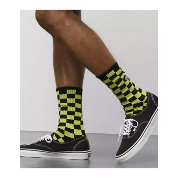VANS CALZETTONI CHECKERBOARD CREW II SHARP GREEN BLACK