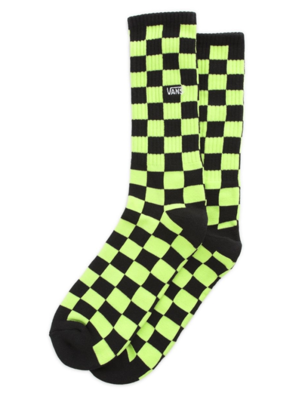 VANS CALZETTONI CHECKERBOARD CREW II SHARP GREEN BLACK