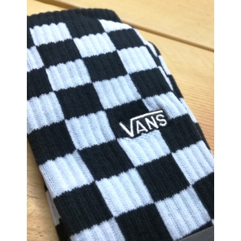 VANS CALZINI CHECKERBOARD CREW II BLACK