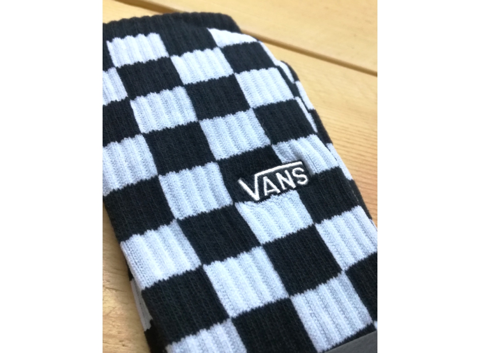 VANS CALZINI CHECKERBOARD CREW II BLACK