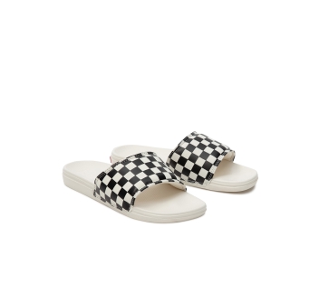 VANS CIABATTE SLIDE-ON LA COSTA CHECKERBOARD BLACK MARSHMALLOW