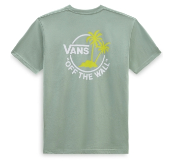 VANS CLASSIC MINI DUAL PALM T-SHIRT ICEBERG GREEN WHITE