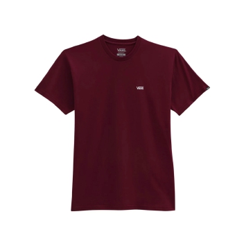 VANS LEFT CHEST LOGO T-SHIRT BURGUNDY