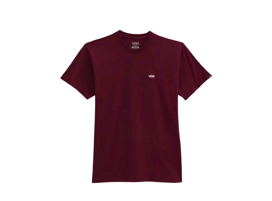 VANS LEFT CHEST LOGO T-SHIRT BURGUNDY