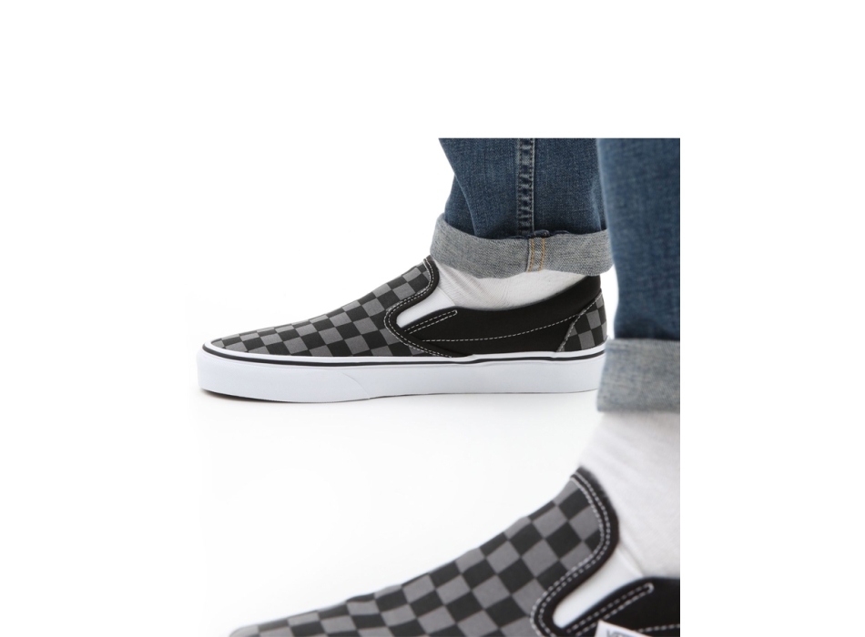 VANS SCARPE CLASSIC SLIP-ON BLACK PEWTER CHECKERBOARD