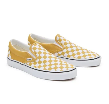 VANS SCARPE CLASSIC SLIP-ON CHECKERBOARD GOLDEN GLOW