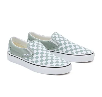 VANS SCARPE CLASSIC SLIP-ON CHECKERBOARD ICEBERG GREEN