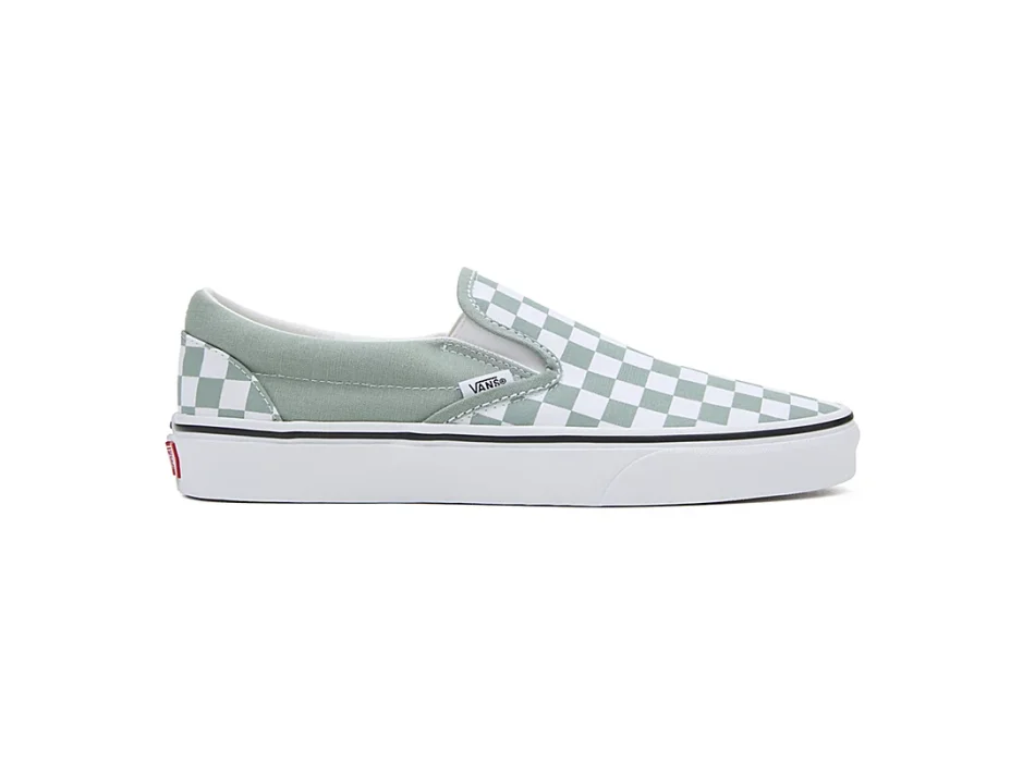 VANS SCARPE CLASSIC SLIP-ON CHECKERBOARD ICEBERG GREEN