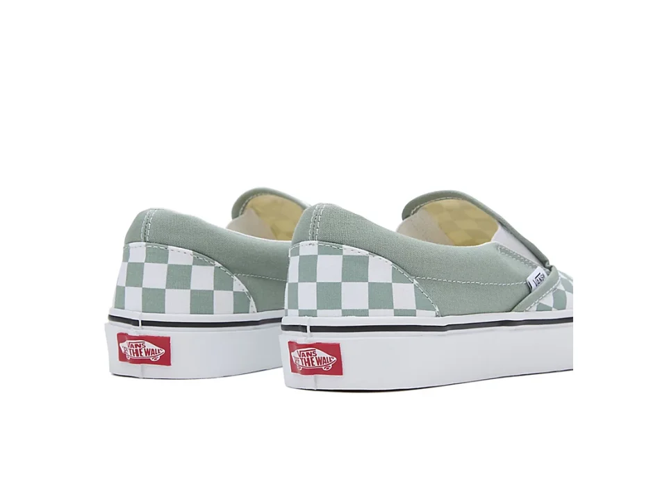 VANS SCARPE CLASSIC SLIP-ON CHECKERBOARD ICEBERG GREEN