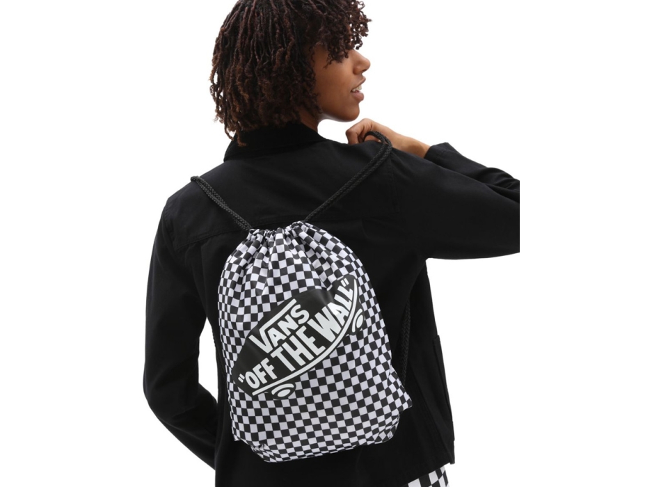 VANS ZAINO SACCA BENCHED BLACK WHITE CHECKERBOARD