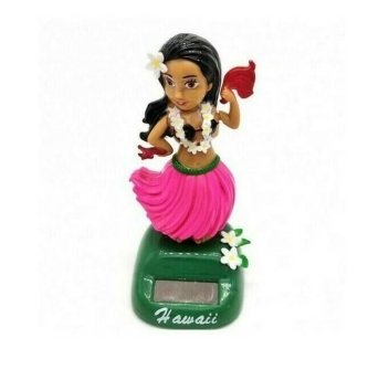 VINTAGE ISLAND'S HULA GIRLS BAMBOLA DA CRUSCOTTO SOLARE