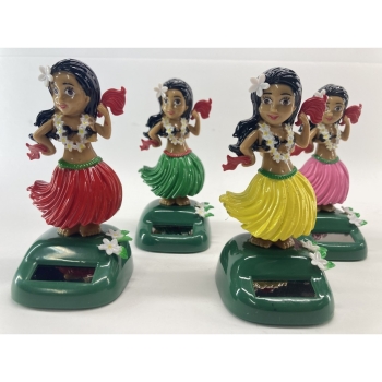 VINTAGE ISLAND'S HULA GIRLS BAMBOLA DA CRUSCOTTO SOLARE