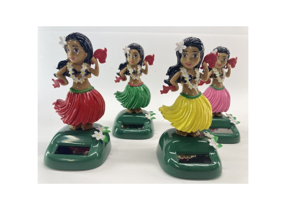 VINTAGE ISLAND'S HULA GIRLS BAMBOLA DA CRUSCOTTO SOLARE