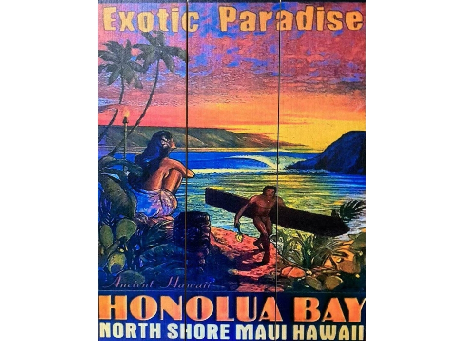 VINTAGE ISLANDS QUADRO SURF HONOLUA BAY EXOTIC ISLAND