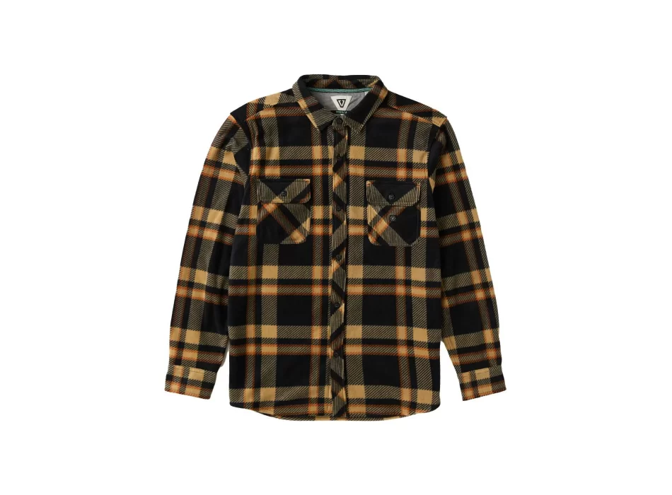 VISSLA CAMICIA ECO-ZY POLAR FLANNEL BLACK
