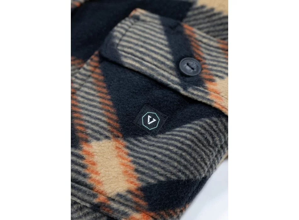 VISSLA CAMICIA ECO-ZY POLAR FLANNEL BLACK