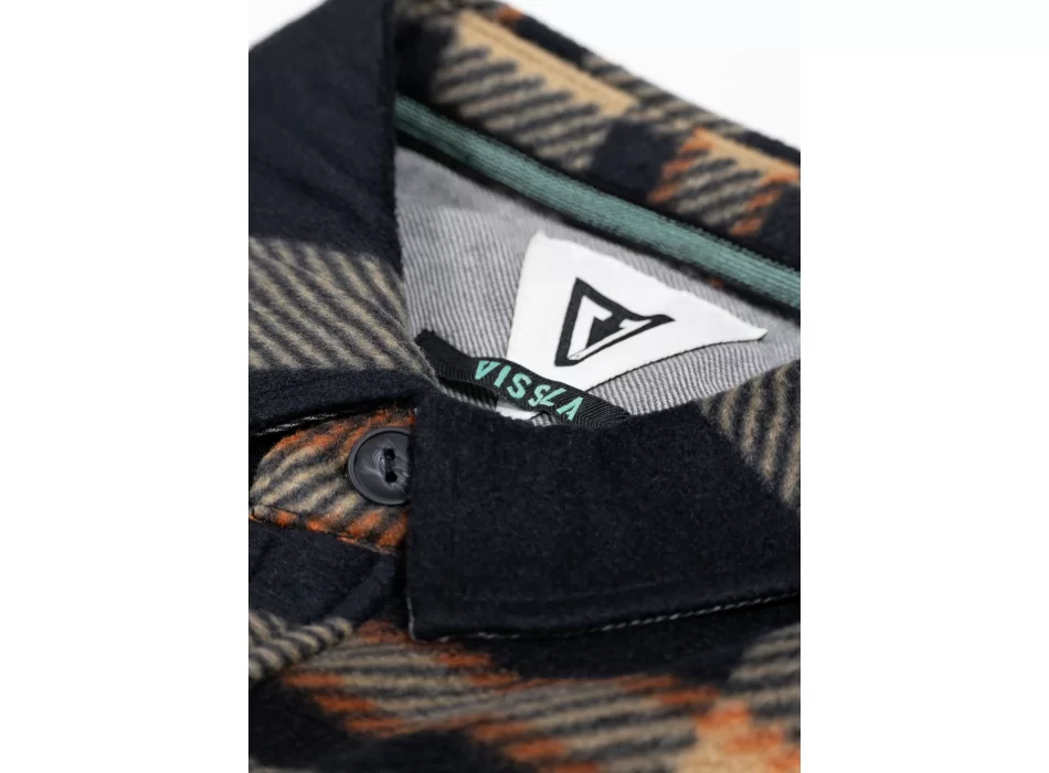 VISSLA CAMICIA ECO-ZY POLAR FLANNEL BLACK