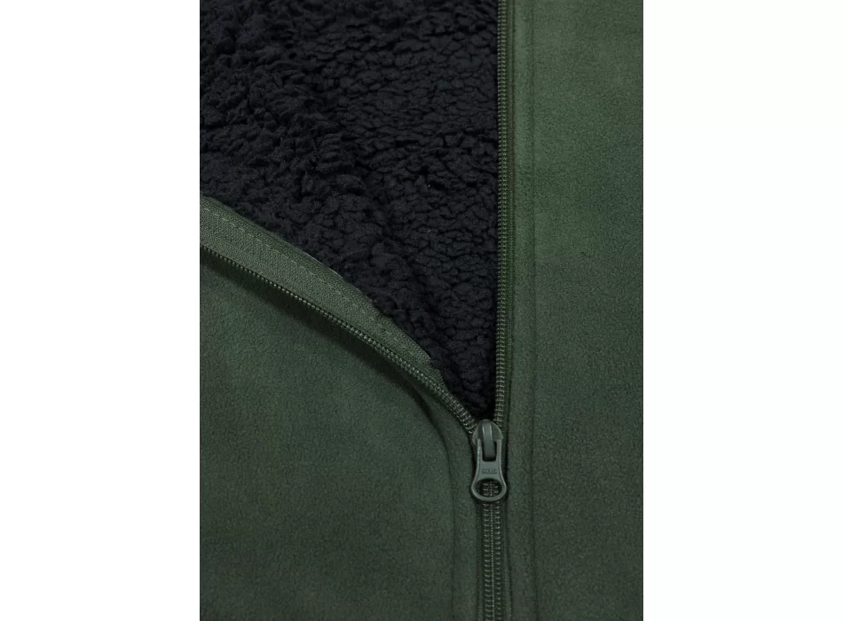 VISSLA ECO-ZY FELPA CON CAPPUCCIO IN SHERPA VINTAGE GREEN