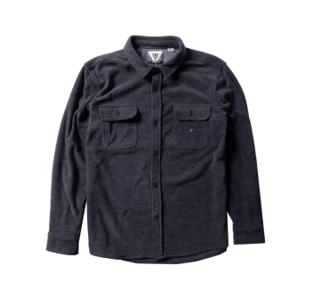 VISSLA ECO-ZY POLAR FLANNEL CAMICIA FLANELLA GRAPHITE