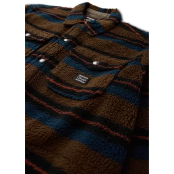 VISSLA PEAK SHERPA SHIRT GIACCA DARK KHAKI