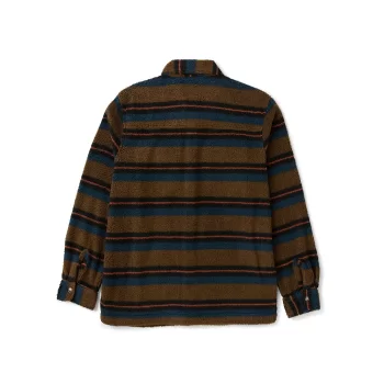 VISSLA PEAK SHERPA SHIRT GIACCA DARK KHAKI