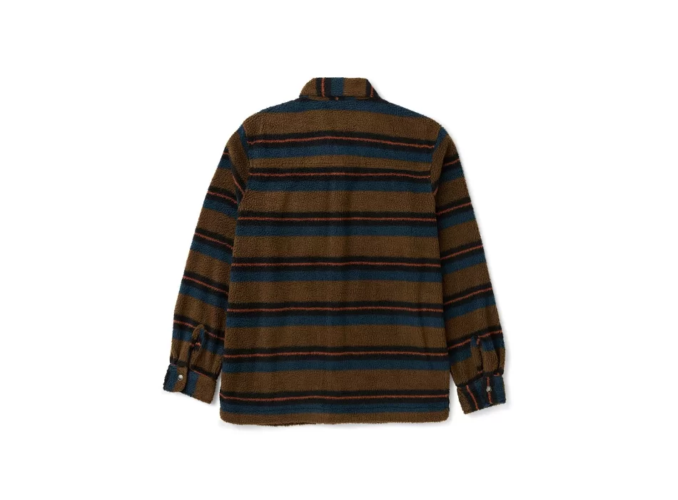 VISSLA PEAK SHERPA SHIRT GIACCA DARK KHAKI