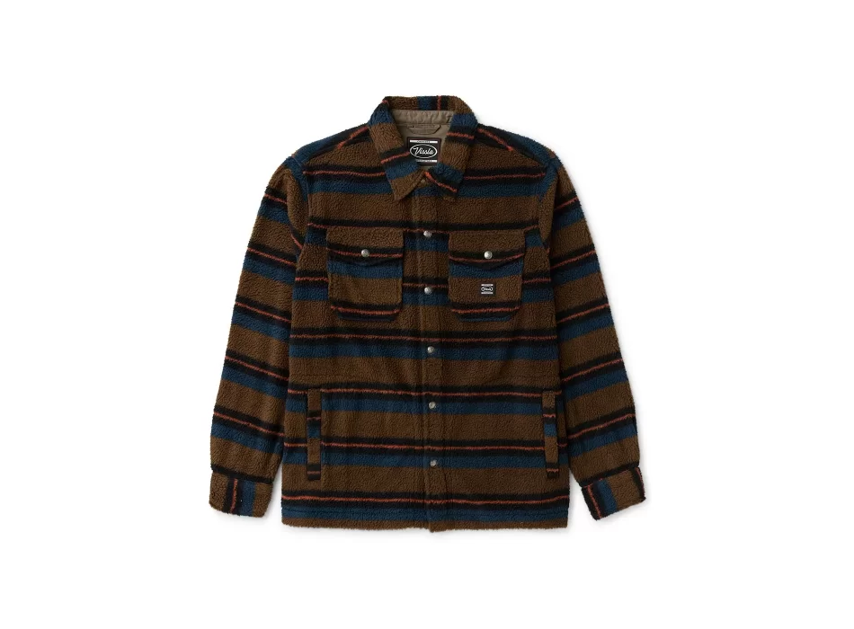 VISSLA PEAK SHERPA SHIRT GIACCA DARK KHAKI
