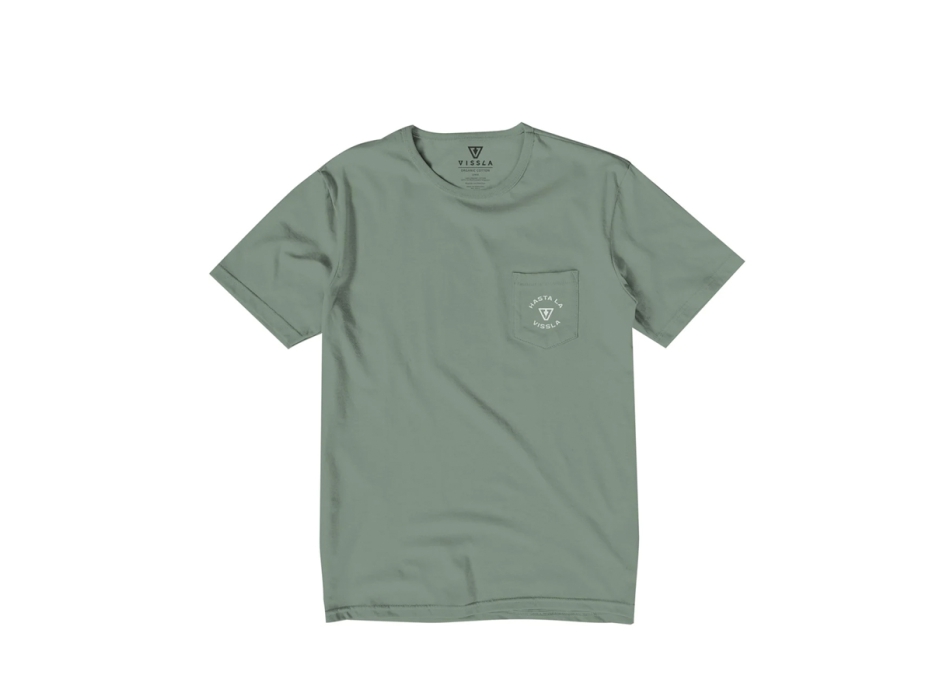 VISSLA T-SHIRT HASTA LA VISSLA ORGANIC POCKET TEE JADE