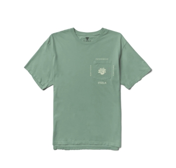 VISSLA T-SHIRT TULUM ORGANIC POCKET TEE JADE