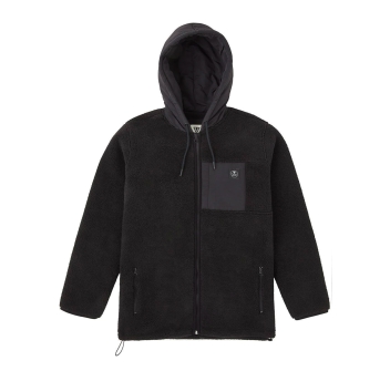 VISSLA WALTER FELPA CON CAPPUCCIO IN SHERPA BLACK