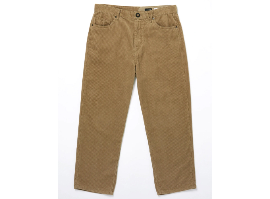 VOLCOM BILLOW TAPERED CORDUROY PANTALONI IN VELLUTO KHAKI