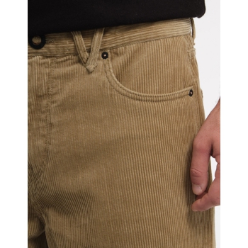 VOLCOM BILLOW TAPERED CORDUROY PANTALONI IN VELLUTO KHAKI