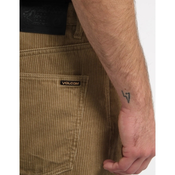 VOLCOM BILLOW TAPERED CORDUROY PANTALONI IN VELLUTO KHAKI