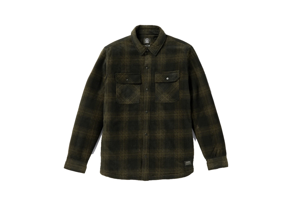 VOLCOM BOWERED CAMICIA IN PILE BISON