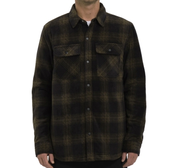 VOLCOM BOWERED CAMICIA IN PILE BISON