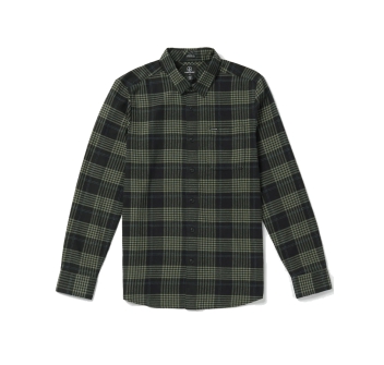 VOLCOM CADEN PLAID CAMICIA BLACK