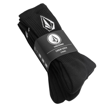 VOLCOM FULL STONE CALZINI PACCO DA 3 BLACK