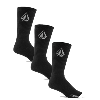 VOLCOM FULL STONE CALZINI PACCO DA 3 BLACK