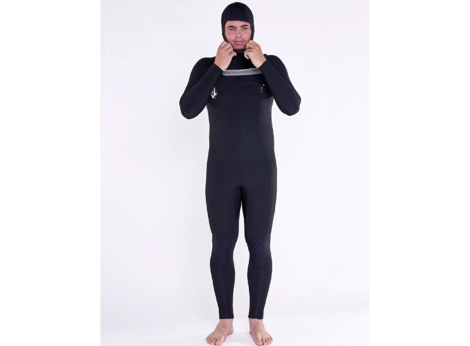 VOLCOM MUTA MODULATOR 5/4/3 CON CAPPUCCIO CHEST ZIP BLACK