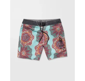 VOLCOM PCS STAR SHIELDS STONEY BOARDSHORT 18" BLACK