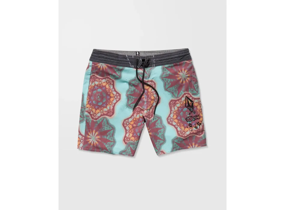 VOLCOM PCS STAR SHIELDS STONEY BOARDSHORT 18" BLACK