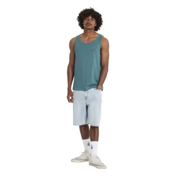 VOLCOM PISTOL STONE CANOTTA MELANGE VERDE FUCILE