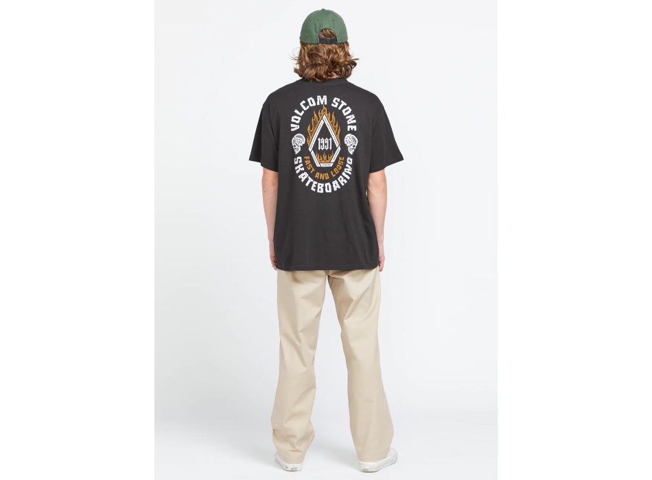 VOLCOM SKATE VITALS FAST N LOOSE T-SHIRT STEALTH