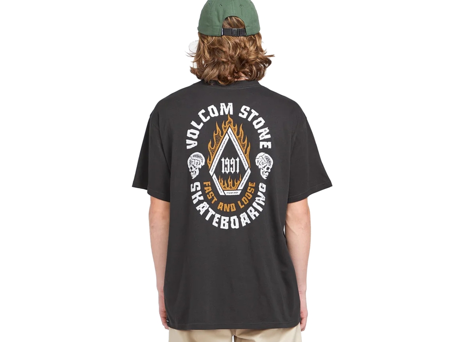 VOLCOM SKATE VITALS FAST N LOOSE T-SHIRT STEALTH